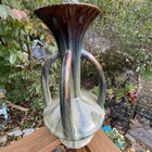 Beautiful Vintage 4-handle Drip-glaze Art Deco Vase   16 In 