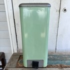 Vintage Hamilton Medical Bin Mint Green Seafoam Art Deco 24  W  Metal Liner