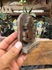 Collectible Old Wooden Hand Carved Rare Hindu s God Ganesha  Figure 4x3  1800 s