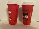Starbucks 2019 2020 Reusable Cup Grande 2  16oz Red Christmas Limited Edition