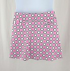 Tail Nwt Women s Pink Black White Print Joella 16 5  Flounce Golf Skort Large