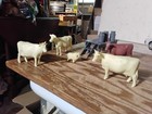 1950s Marx Farm Prize Livestock Dairy Cow Lot Animals Figures Playset