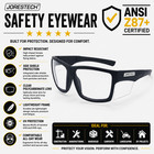 Safety Glasses Side Shields With Black Frame Z87  Ls-561 Jorestech