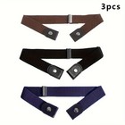 3 X Men Women Buckle-free Elastic Invisible Waist Belt For Jeans No Bulge Hassle