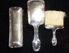 Set 3 Atq Art Deco Gorham Gentleman s clothes hair crumb Sterling Silver Brushes
