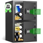 5 0 Cuft Digital Lock Safe Box With Double Door And Deposit Slot For Home Office