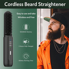 Cordless Beard Straightener For Men  Heated Beard Brush For Travel   Home  