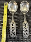 Vintage Number 146 By Brodrene Lohne Norwegian  830 Silver Sugar Spoons 4 5 8   