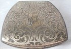 Vintage Large Elgin Sterling Silver Powder Cosmetic Mirror Compact