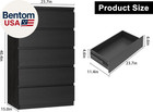Black 5 Drawer Dresser For Bedroom  15  D X 23 7  W X 40 4  H In Simply Chest Of
