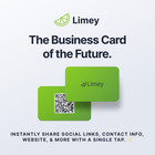 Digital Business Card - Lime Matte Finish   Nfc   Qr   Tap Or Scan To Connect