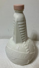 New York 1939 World s Fair Milk Glass Globe Bottle Decanter Vintage