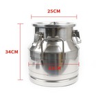 20l Stainless Steel Can Milk Can Wine Pail Bucket Jug With Silicone Seal Lid New