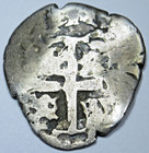 1722 Spanish Bolivia Silver 1 Reales Old Colonial 1700s Pirate Treasure Cob Coin
