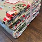 Pottery Barn Kids Candy Cane Village Organic Flannel Sheet Set  Full