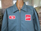Vtg Coca Cola  Coke Warehouse  Factory Workwear Driver Jacket With Patches  Xl R