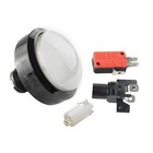 60mm White Arcade Round Push Button Illumilated 12v Led Light W  Microswitch
