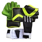 Regular Wicket Keeping Gloves Combo With Inner Gloves   Men  Green black  