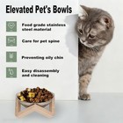 Elevated Dog Cat Bowl Pet Feeder Stainless Steel Raised Food Water Stand