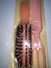 Vintage Deluxe Quality Nylon Bristle Brush And Comb Pink Sealed Nos