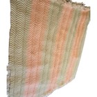 Vintage Pink ivory Meadium Hand Made Afghan Crochet Throw Blanket 60 x52 