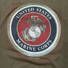 Vintage 80s United States Marine Corps Faded T-shirt Army Green Crest Fits Sz M