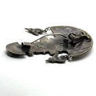 Vintage 950 Silver Tumi God Knife Peruvian Inca Inlaid Gemstone Statue Pin
