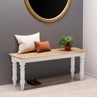 Farmhouse Dining Bench Backless Country Kitchen Entry Long Wooden Mudroom 48 