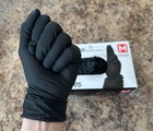 4mil Black Nitrile Exam Disposable Gloves Latex powder-free  1000pcs Of Case