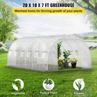 Walk-in Tunnel Greenhouse Galvanized Frame   Waterproof Cover 20x10x7ft