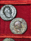Lot Of 6 Roman Bronze Coins Of Vespasian 4   Domitian trajan Nice Group Free Shi