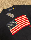      Ralph Lauren Navy American Flag Sweater Knit Women Sz M-l Usa Shipping         
