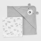 Carter s Just One You   Baby Bear Hooded Bath Towel - Gray
