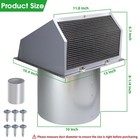 10 Inch Hooded Wall Vent Exhaust With Screen And Damper  Outdoor Wall Exhaust
