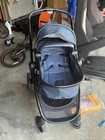 Graco Black Blue Stroller Frame   Seat Folding Basket Adjustable Handles Single