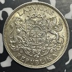 1924 Latvia 1 Lats Lot e8593 Silver  Nice 