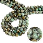 African Turquoise Smooth Round Beads 4mm 6mm 8mm 10mm 12mm 15 5  Strand