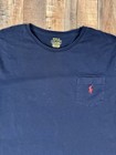 Polo Ralph Lauren Custom Slim Fit Soft T-shirt Navy Blue Men   s Xl Red Pony