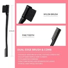 3 Pieces Hair Styling Comb Set Teasing Brush Rat Tail Comb Edge Brush For Edge b