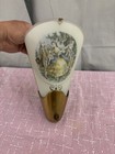 Vintage Art Deco Wall Sconce Light Fixture W Victorian Couple Frosted Shade Rare