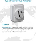 Australia New Zealand Power Adapter  Vintar Australia Plug Adapter With 2