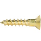  4 Slotted Drive Flat Head Countersink Solid Brass Wood Screws Deep Coarse