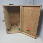 Vintage Wood Microscope Carrying Case Only American Optical One Fifty 