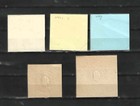 1925 Us Postal Stationery Cut Squares U481   u485 Unused Full Corners