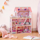 Wooden Dollhouse  Doll Houses Playset With 24 Pcs Furniture For 4  5  6-inch Dol