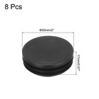 8pcs Round Plastic Hole Plugs  2 Inch  50mm  Black Insert Tubing End Cap