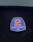 New Mcdonald s Two Year Service Pin 2 Years Anniversary Pinback Nib