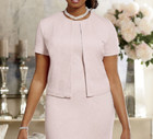 Size 8 Peach Blush Charmaine Jacket Dress By Ashro New