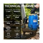 Foting 1 5hp 9000gph Sump Pump Submersible Sewage effluent Pump - Heavy Duty    