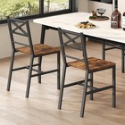 Ergonomic Vintage Dining Chairs Set Comfortable Sturdy Kitchen Stool 2pcs New